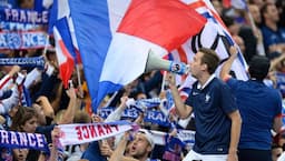 <p>PARIS, FRANCE &#8211; OCTOBER 11: Supporters of France national soccer team cheer up during the international friendly soccer match between France and Portugal at Stade de France on October 11, 2014 in Paris, France. Mustafa Yalcin / Anadolu Agency</p>
