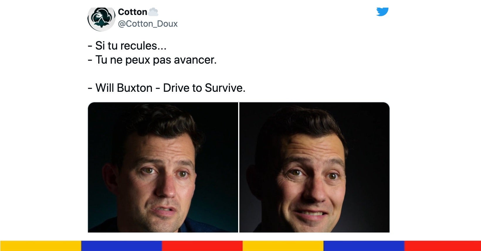 Quand Twitter se moque des """analyses""" de Will Buxton, journaliste Formule 1, dans Drive to Survive